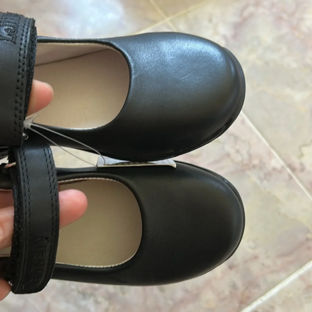 NWT Lelli Kelly Classic Black Leather School Shoes (F Fitting) Size 26F/ US 8